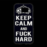 Coque Personnalisée Samsung S7 Edge Premium Keep Calm Fuck hard Noir