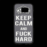 Coque Personnalisée Samsung S7 Edge Premium Keep calm Fuck hard Gris