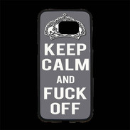 Coque Personnalisée Samsung S7 Edge Premium Keep Calm Fuck Off Gris