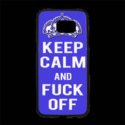 Coque Personnalisée Samsung S7 Edge Premium Keep Calm Fuck off bleu