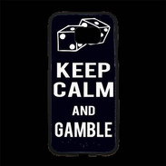 Coque Personnalisée Samsung S7 Edge Premium Keep Calm Gamble Noir