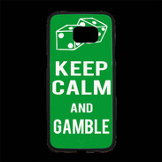 Coque Personnalisée Samsung S7 Edge Premium Keep Calm Gamble Vert