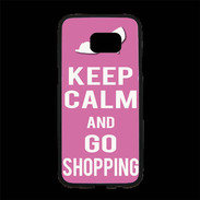 Coque Personnalisée Samsung S7 Edge Premium Keep Calm Go Shopping Rose