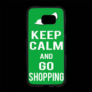 Coque Personnalisée Samsung S7 Edge Premium Keep Calm Go Shopping Vert