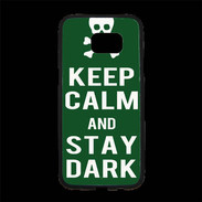 Coque Personnalisée Samsung S7 Edge Premium Keep Calm Stay dark Vert