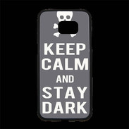 Coque Personnalisée Samsung S7 Edge Premium Keep Calm Stay dark Gris