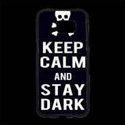 Coque Personnalisée Samsung S7 Edge Premium Keep Calm Stay dark Noir