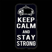 Coque Personnalisée Samsung S7 Edge Premium Keep Calm Stay strong Noir