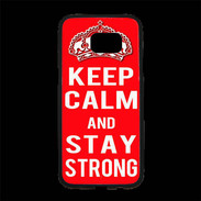 Coque Personnalisée Samsung S7 Edge Premium Keep Calm Stay Strong Rouge