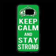 Coque Personnalisée Samsung S7 Edge Premium Keep Calm Stay strong Vert