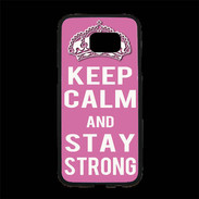 Coque Personnalisée Samsung S7 Edge Premium Keep Calm Stay strong Rose