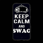 Coque Personnalisée Samsung S7 Edge Premium Keep Calm Swag Noir