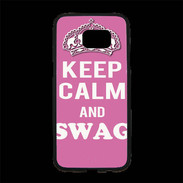 Coque Personnalisée Samsung S7 Edge Premium Keep Calm Swag Rose