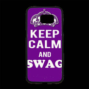 Coque Personnalisée Samsung S7 Edge Premium Keep Calm Swag Violet