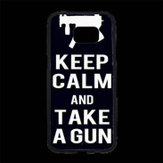 Coque Personnalisée Samsung S7 Edge Premium Keep Calm Take a gun Noir