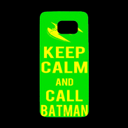 Coque Personnalisée Samsung S7 Edge Premium Keep Calm Call Batman Vert