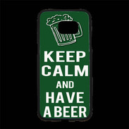 Coque Personnalisée Samsung S7 Edge Premium Keep Calm Have a beer Vert