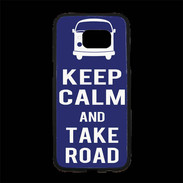 Coque Personnalisée Samsung S7 Edge Premium Keep Calm Take road Bleu