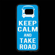Coque Personnalisée Samsung S7 Edge Premium Keep Calm Take Road Cyan