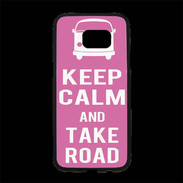 Coque Personnalisée Samsung S7 Edge Premium Keep Calm Take Road Rose