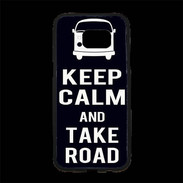 Coque Personnalisée Samsung S7 Edge Premium Keep Calm Take Road Noir