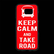 Coque Personnalisée Samsung S7 Edge Premium Keep Calm Take Road Rouge
