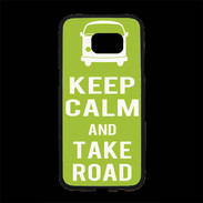 Coque Personnalisée Samsung S7 Edge Premium Keep Calm Take road Vert pomme