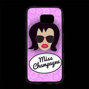 Coque Personnalisée Samsung S7 Edge Premium Miss Champagne Brune