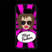 Coque Personnalisée Samsung S7 Edge Premium Miss Fashion Chatain
