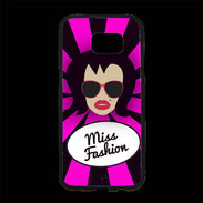 Coque Personnalisée Samsung S7 Edge Premium Miss Fashion Brune