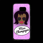 Coque Personnalisée Samsung S7 Edge Premium Miss Champagne Black