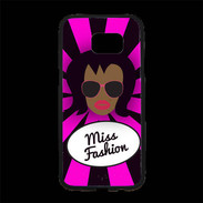 Coque Personnalisée Samsung S7 Edge Premium Miss Fashion Black