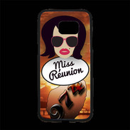 Coque Personnalisée Samsung S7 Edge Premium Miss Réunion Brune