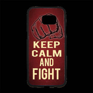 Coque Personnalisée Samsung S7 Edge Premium Keep Calm and Fight Rouge
