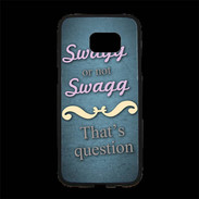 Coque Personnalisée Samsung S7 Edge Premium Swag or Not bleu ZG