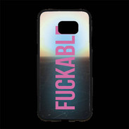 Coque Personnalisée Samsung S7 Edge Premium Fuckable Rose ZG