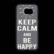Coque Personnalisée Samsung S7 Edge Premium Keep calm Be Crazy Gris