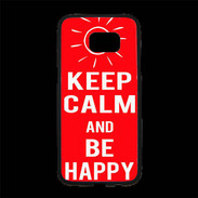 Coque Personnalisée Samsung S7 Edge Premium Keep calm Be Crazy Rouge