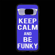 Coque Personnalisée Samsung S7 Edge Premium Keep Calm Funky Bleu