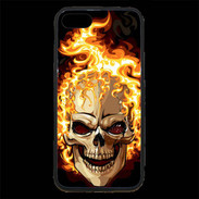 Coque iPhone 7 Premium Tête de mort en flamme 5