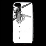 Coque iPhone 7 Premium Avion de chasse F18 en noir et blanc