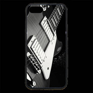 Coque iPhone 7 Premium Guitare en noir et blanc