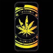 Coque iPhone 7 Premium Grunge stamp with marijuana leaf