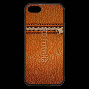 Coque iPhone 7 Premium Effet cuir avec zippe