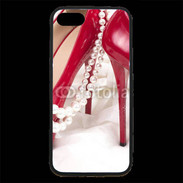 Coque iPhone 7 Premium Escarpins rouges et perles