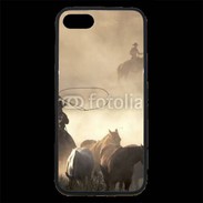 Coque iPhone 7 Premium Cowboys et chevaux