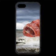 Coque iPhone 7 Premium Enorme poisson chassant bateau de pêcheurs