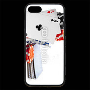 Coque iPhone 7 Premium Paire d'as au poker 5