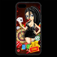 Coque iPhone 7 Premium Lady au casino