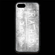 Coque iPhone 7 Premium Triathlon en noir et blanc 25